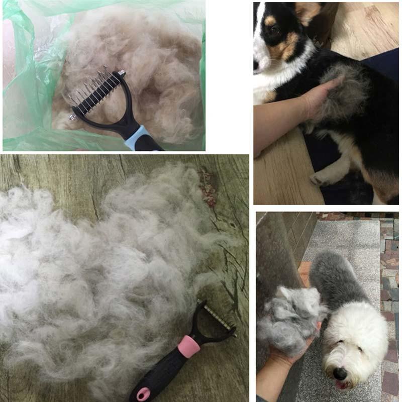Professional Pet Undercoat Rake Dematting Comb Grooming Stripping Tool for Dog Cat Puppy