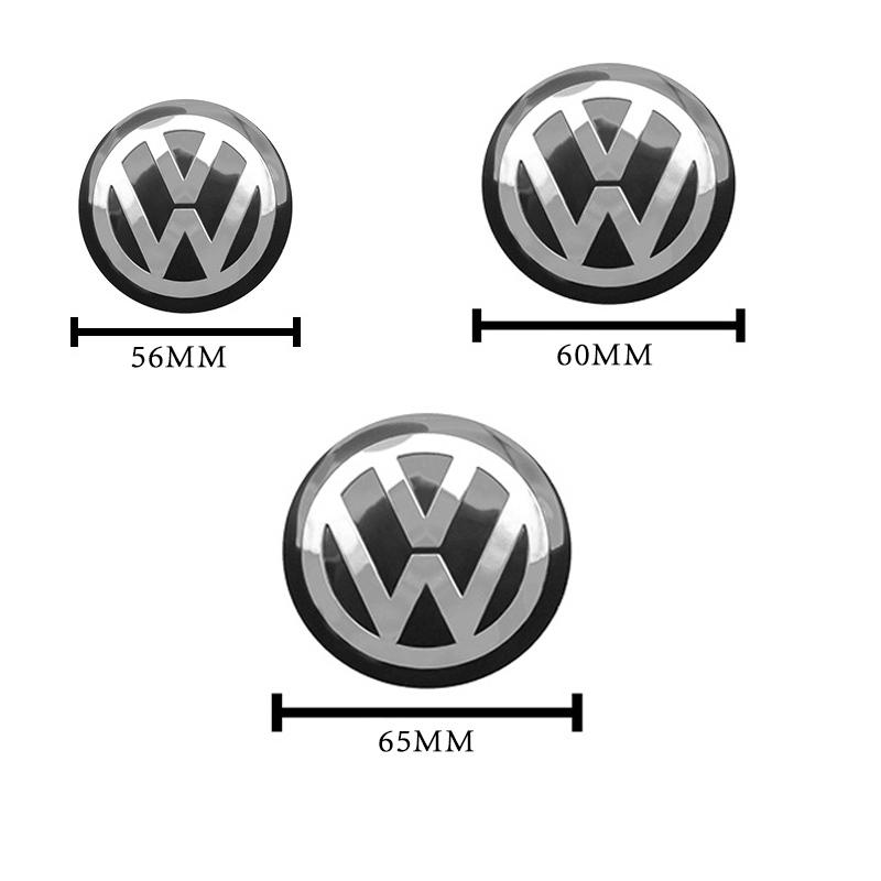 lijk1 4Pc 56mm 60mm 65mm Car Logo Wheel Center Hub Caps Badge Sticker Emblem Decals For VW GTI Golf 6 Polo R-Line CC Passat Tiguan B7