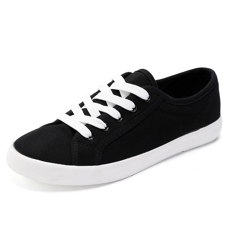 Yuanbu C030 Low-Top Breathable White Canvas Sneakers - Unisex Casual Lace-Up Shoes