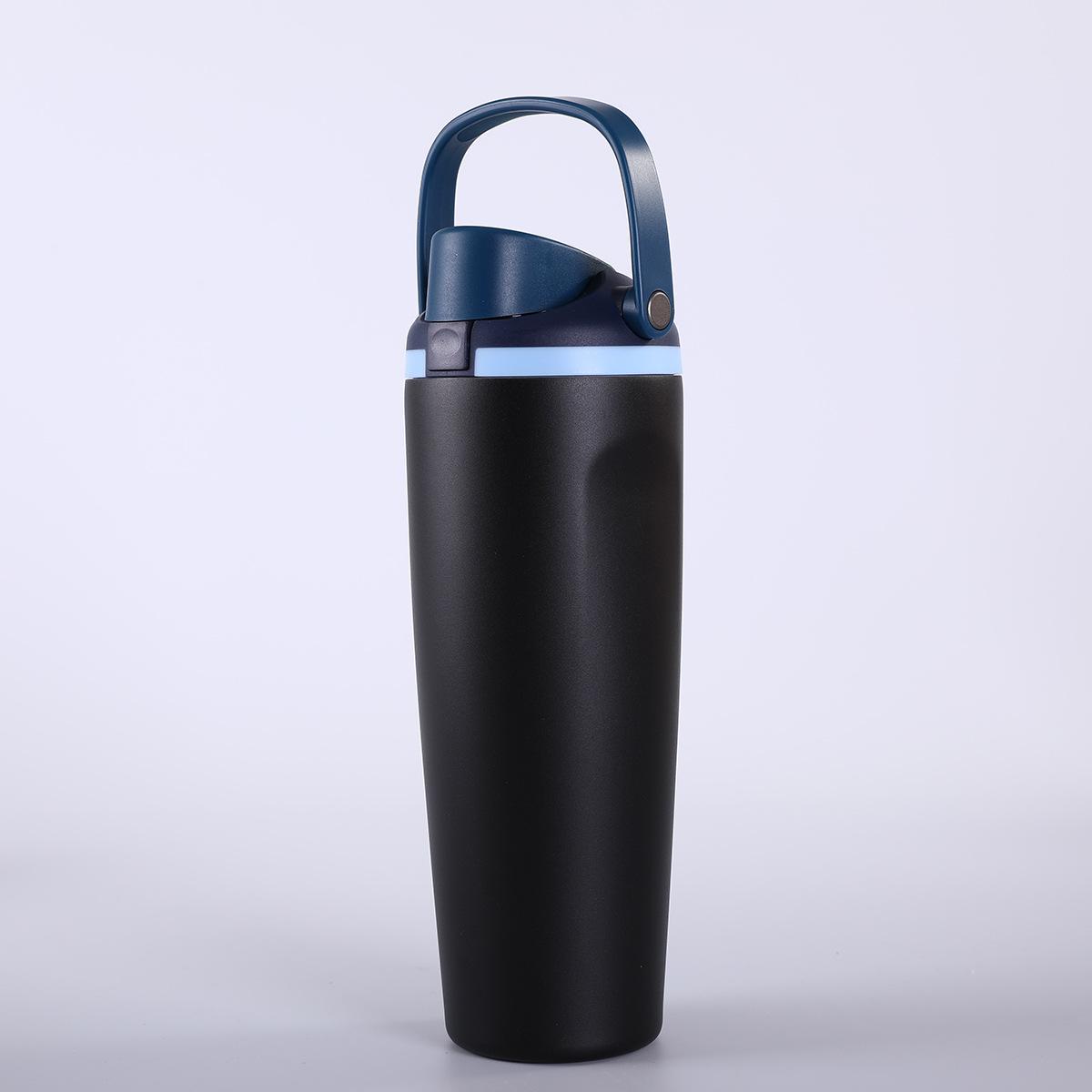 

Portable car cup 304 stainless steel insulated cup outdoor cold preservation sports water bottle for cold and heat preservation 900ML чёрный