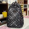 Schoolbag New Fashion Large Capacity Casual Printed Plaid Popular Backpack Outdoor Travel Backpack Girls Middle School School Bag