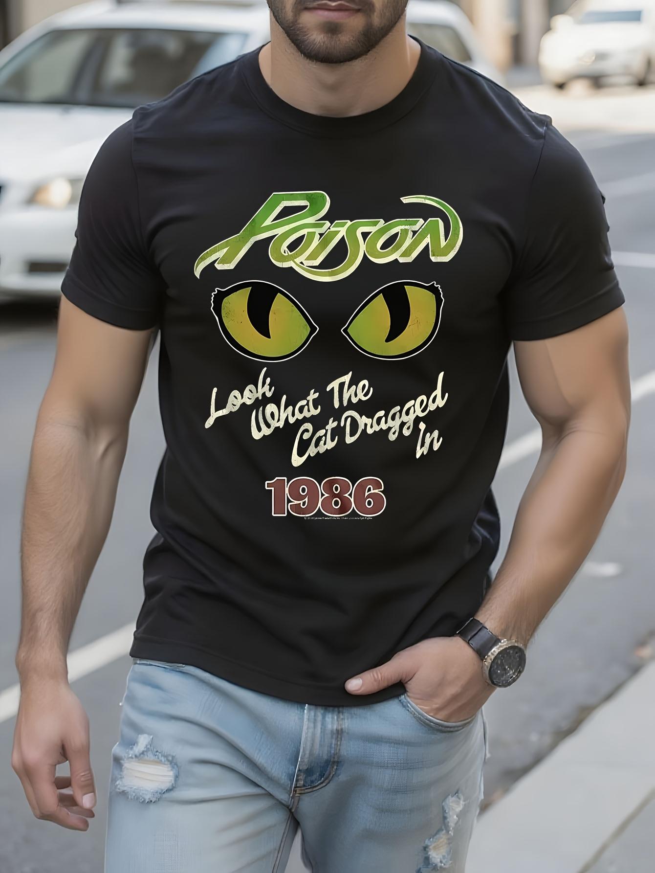 Poison Eyes Music Tshirt Graphic Tee with Bold Yellow Eye... XXXL