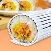 Portable Sushi Roller Mat with Plastic Rice Curtain - White Sushi Making Tool for Home & Picnics, Sushi Making Supplies
