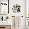 Round Bathroom Wall Decor Vintage Rustic Metal Tin Sign, 8 Inch Hanging Style Plaque, Retro Funny Farmhouse Decorative Sign for Restroom Waterproof