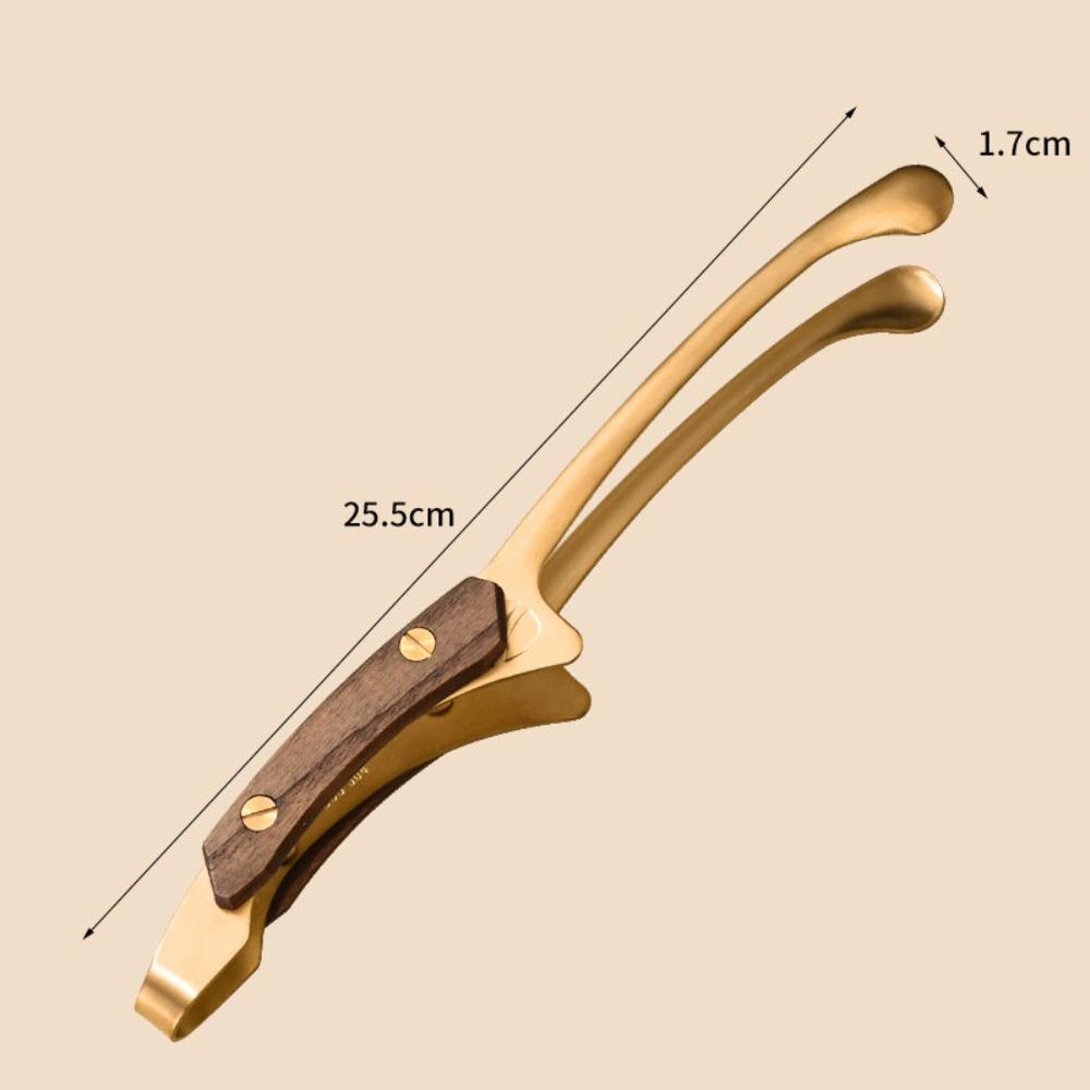 

Зажим для стейка из нержавеющей стали 304, защищающий от ожогов, лопатка-клипса для жарки рыбы, зажимы для хлеба, кухонный инструмент золотой
