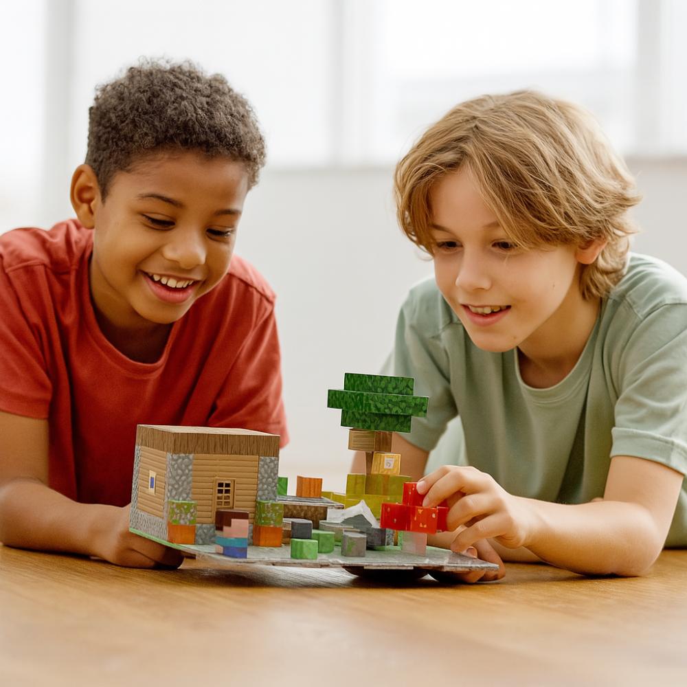 Magnetic Building Blocks Mine World Magnet Cube Brick Sensory Best Sets for Boys Girls Kids DIY Pixel Style Model Base Plate Toy