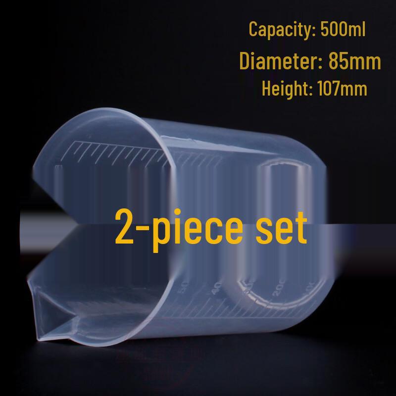 Xiehe 500ml Plastic Graduated Beaker (Set of 2)