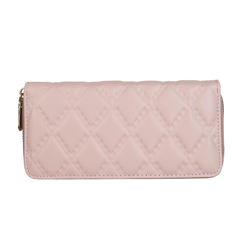 Portefeuille pochette en cuir PU gaufré pour femme 2024 - Grande capacité, Multiples fentes pour cartes, Porte-monnaie, Sac pour téléphone