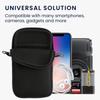 kwmobile Smartphone Shoulder Large Fits Smartphones Neoprene Neck Strap Protective Black Bag, - 6.5" - Case,