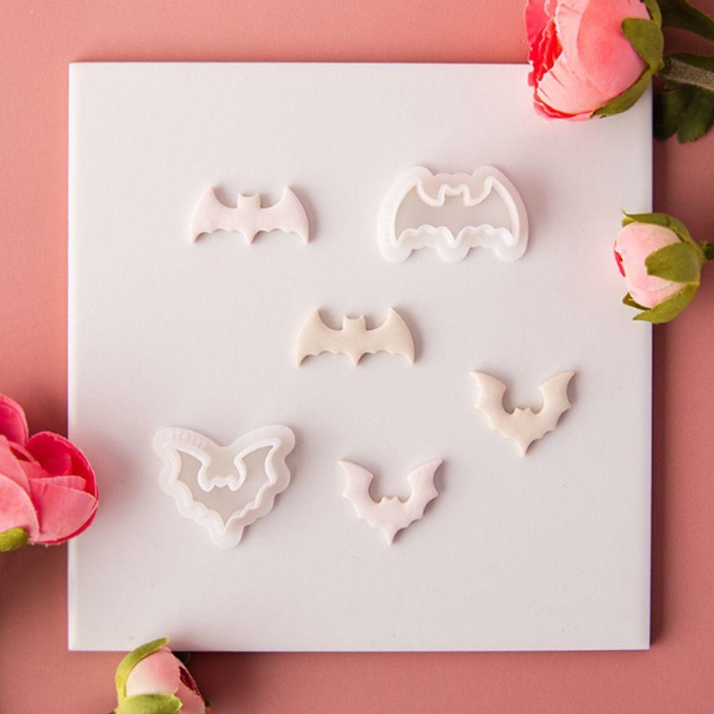 Embossed Mold Halloween Bat Polymer Clay Cutter Soft Pottery Cutting Die Jewelry Making