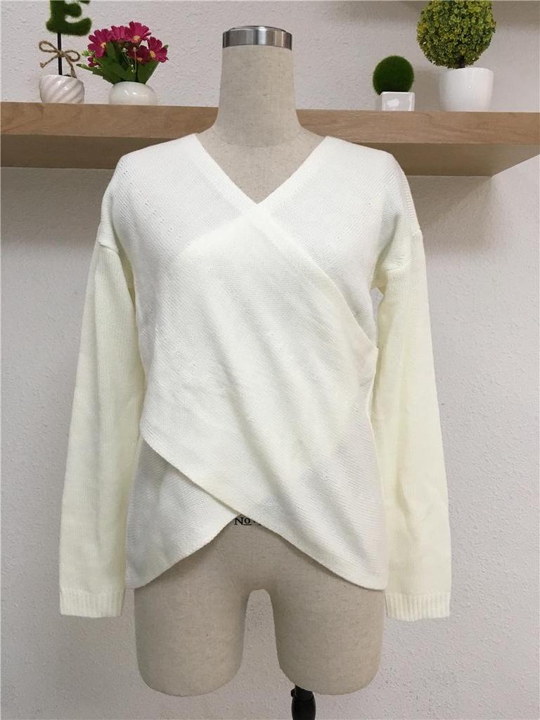 Plus Size Women's Autumn/Winter OL Cross-Stitch Knitted Sweater - Fashionable and Elegant