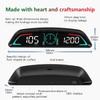 OBD2 Gauge Display,Head Up Display For Cars,Speedometer With Speed,Engine RPM,Clock,Overspeed Alarm,Water Temperature Alarm,Fatigue Driving