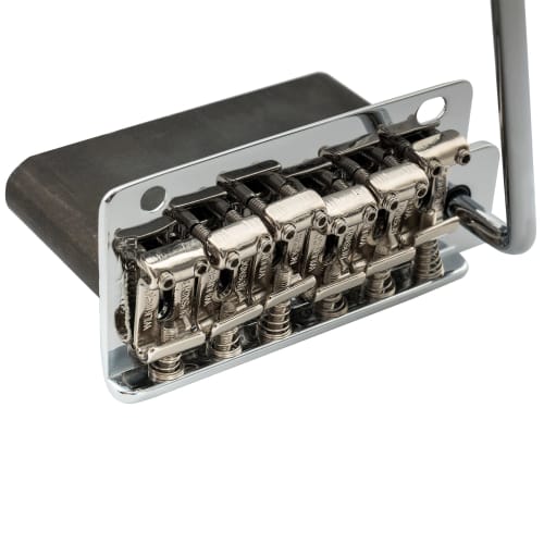 Wilkinson WV2-SB 10.8mm Two-Piece Tremolo Bridge Unit with Vintage Steel Saddles and Full Steel Block for Imported/Japanese Strat Guitars, Chrome