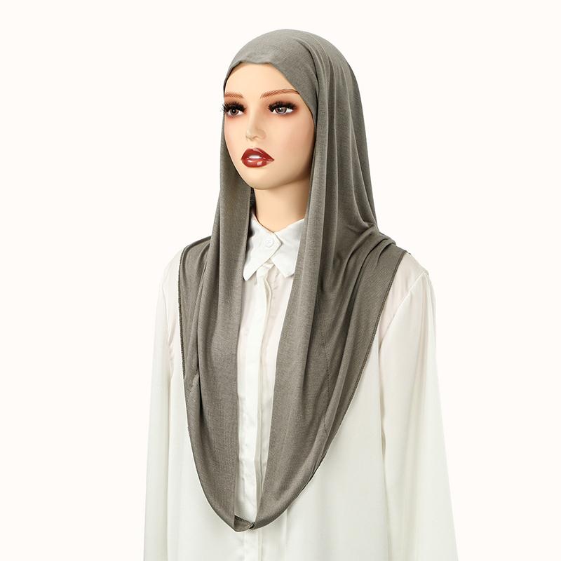 

Newest Instant Chiffon Hijab Solid Color Woman Muslim Hijab Scarf Islamic Turban Fashion Headband Shawl Muslim Veil Jersey Hijab 67x65 CM