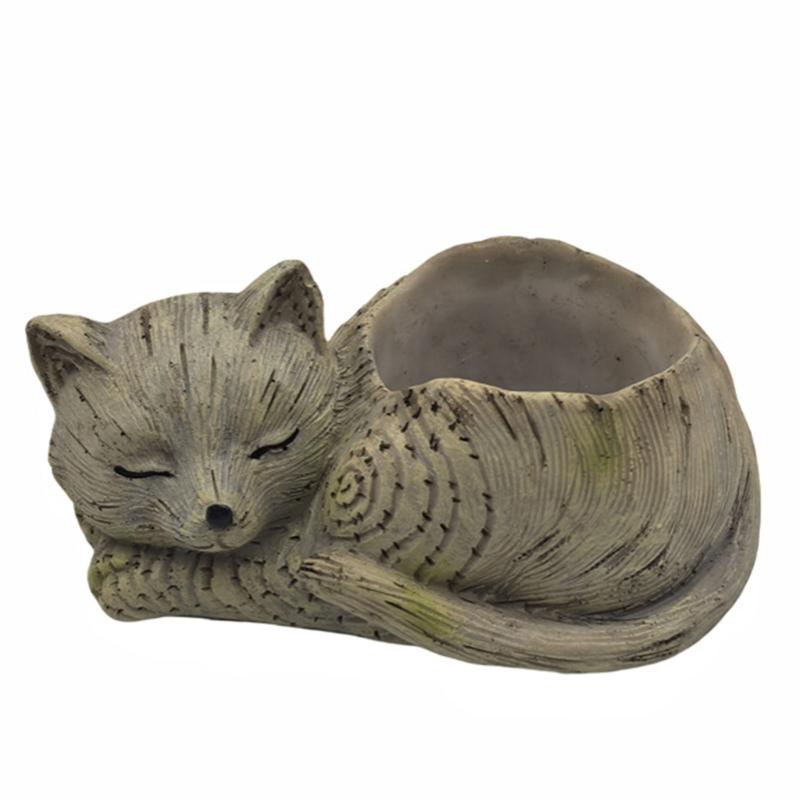 

Animal Succulent Planter Resin Cactus Flower Pots Puppy/Cats/Pig Shaped Plant Holder for Indoor Home Office Decoration