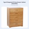 Multitiered Drawer Chest Large Capacity Storage Furniture Sturdy and Long-Lasting Easy to Clean for Adults