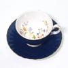Aynsley Cottage Garden Tea Cup Saucer Oban 200ml Cobalt 297305106C &