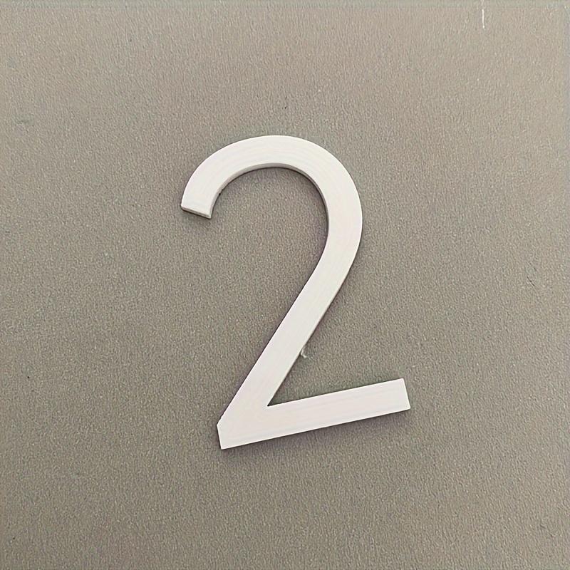 1pc Modern Black Self-Adhesive Acrylic House Number 7 - Easy Install, No Battery Required, Plastic Surface Mount Address Sign for Home
