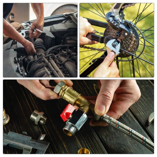 uxcell Ignition Spark Plug Spanner Set, Double-Ended Wrench Socket, 6 Pieces