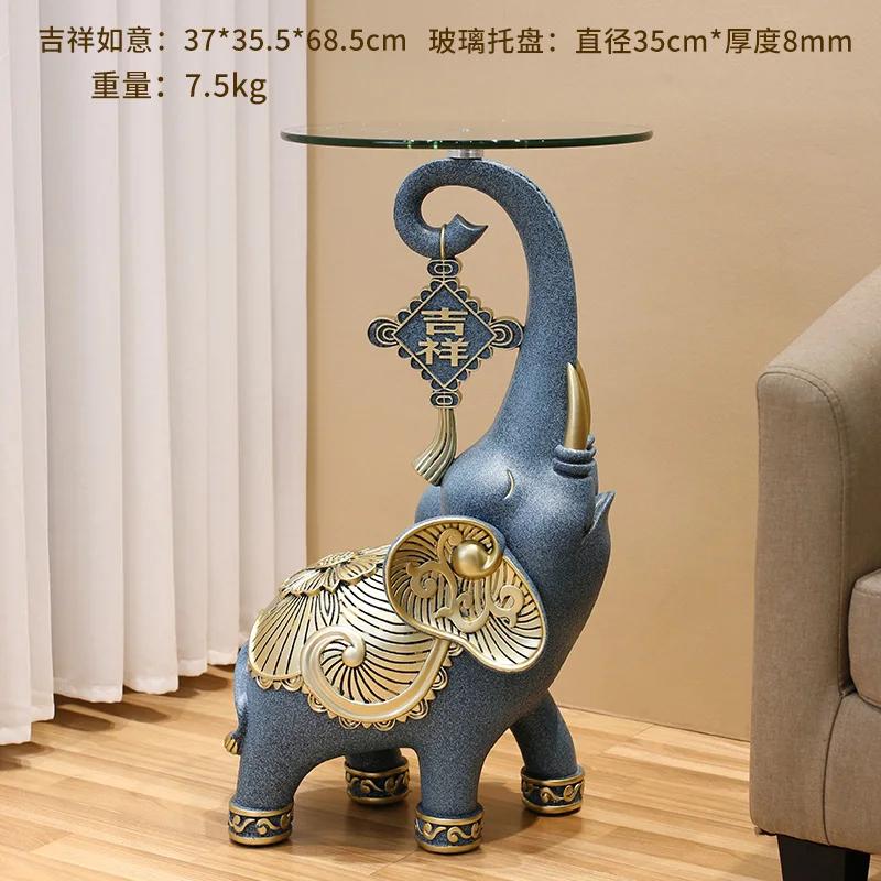 Home Dector Elephant Statue Floor Storage Housewarming Gifts Living Room Home Side Decoration TV Cabinet Tea Table LargeOrnament