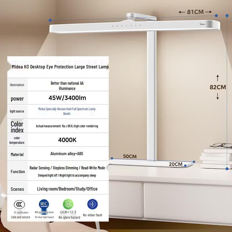 Midea Smart Eye-Protection Full-Spectrum Desk Lamp