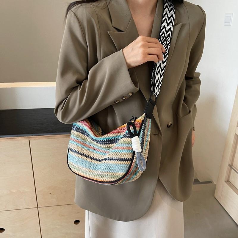 IELGY Ladies Messenger Bag Summer Wide Shoulder Strap Fashion Commuter Casual Pillow Bag
