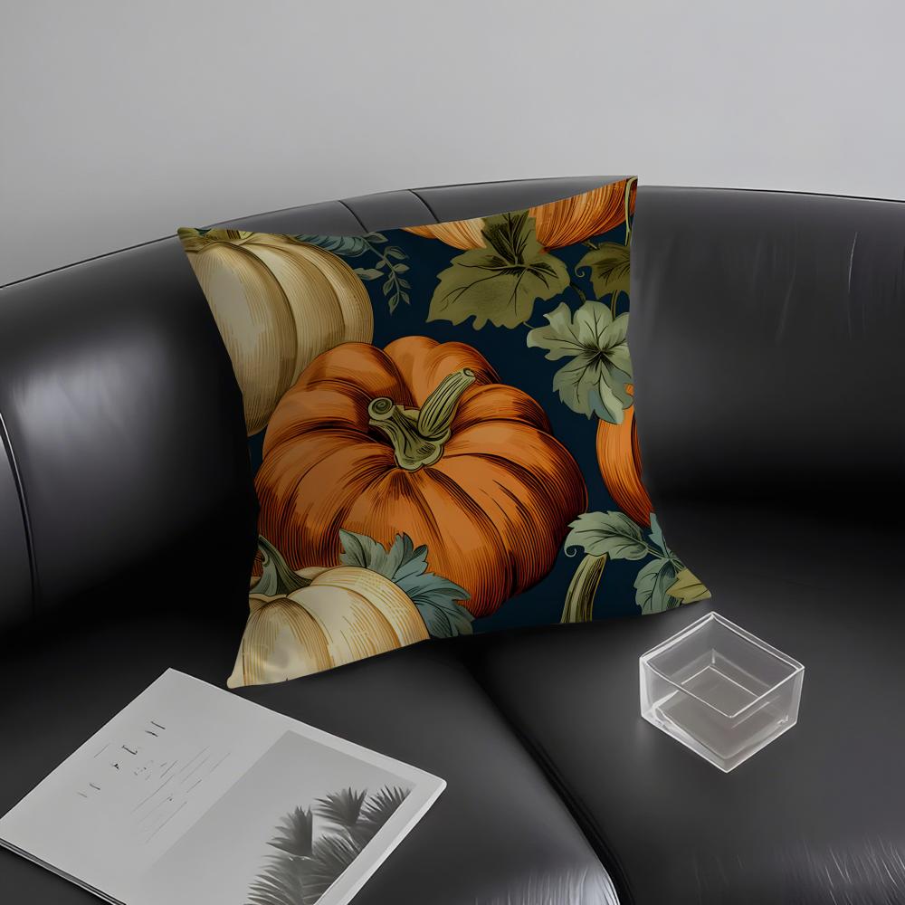 Pumpkin Cushion Cover Pillowcase Ultra Soft Skin Friendly Fabric Cloud Like Comfort & Concealed Zipper