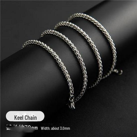 Unisex Halsband med Ormkedja i Titanstål i Koreansk Stil - Trendig Hip-Hop Accessoar