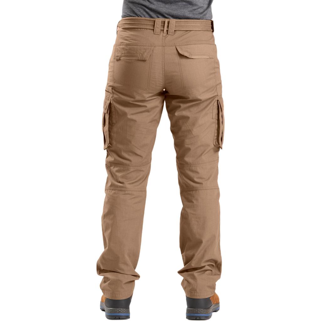 DECATHLON FORCLAZ TRAVEL100 Hiking Durability Solid Color Slim Cargo Pants Men's Brown