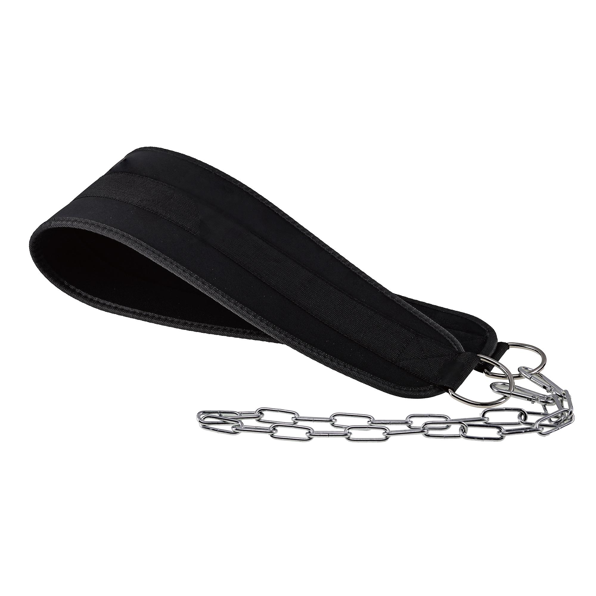 Professional EVA Weighted Dip Belt with Steel Chain for Pull Ups Dips Heavy Duty Dipping Belt for Gym Weightlifting 102cm*16cm чёрный