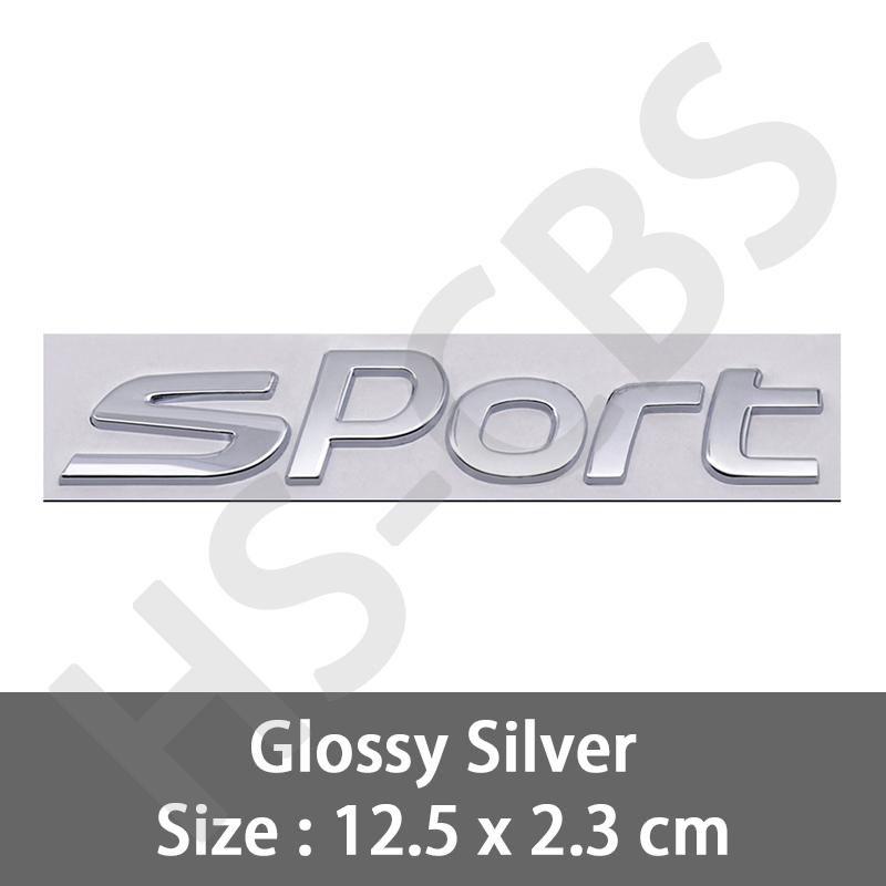 1Pc 3D Metal Sport Labeling Logo Car Letter Rear Trunk Sticker Badge Tailgate Emblem For Soul Cerato Sportage R Carnival Carens