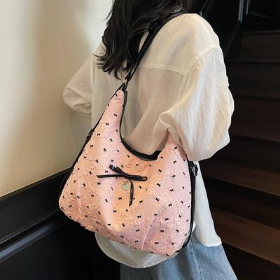 Taška na rameno s mašľou, prenosná, veľká kapacita, nová taška cez rameno, módny batoh