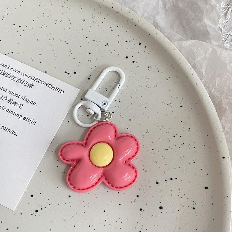 Creative Colorful Bright Irregular Flower Keychain DIY Bean Pendant Versatile Bag Pendant Decoration Gift