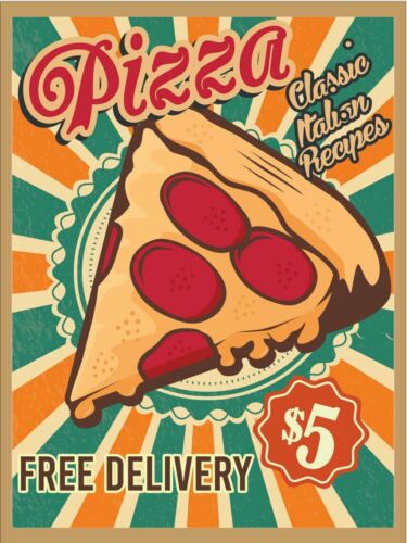 

Pizza Time Vintage Retro Metal SignAluminum 20x30cm（7.8x11.8inch）