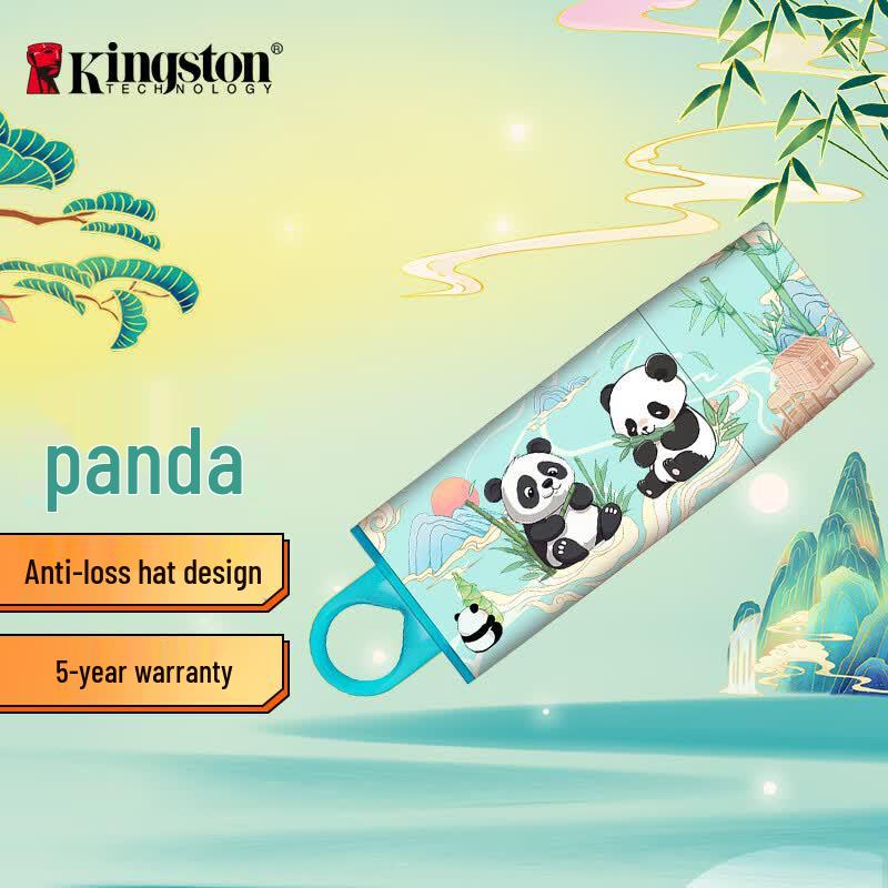 USB-накопитель Kingston DataTraveler DTX Bamboo Panda USB 3.2 Gen 1 64GB