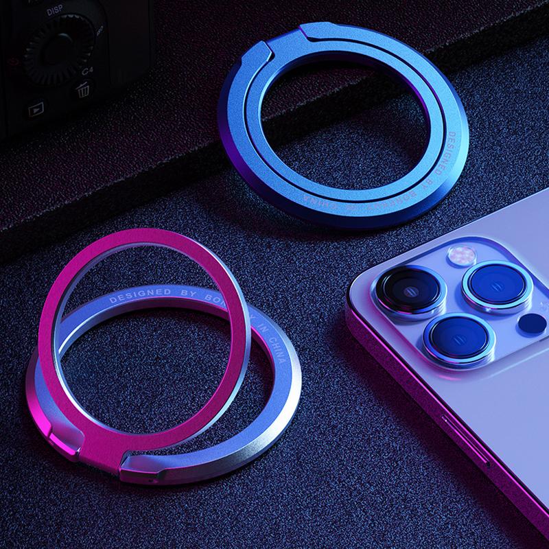 360° Rotation Phone Magnetic Stand for Magsafe Gym Metal Finger Ring Holder Folding Strong Magnet Bracket for iPhone 17 16 15 14