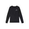 Logo Print Crew Neck Sweatshirt Men Tops Black DZ2828-010