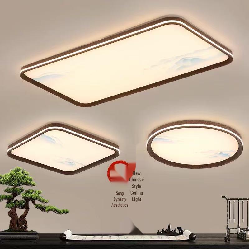 Chinese Style LED Ceiling Light with 3-Color Dimming