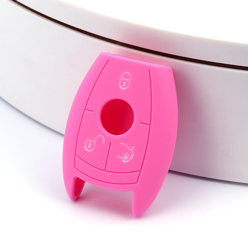 Suitable for Mercedes-Benz C200 Smart 3-button NEC Silicone Key Cover BENZ Soft Key Bag G50 Car Remote Control Protective Cover