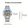 Business Square Comic Cartoon Dial Quartz Men's WatchTop Casual High Quality Steel Top Waterproof Sport Men Watch Male Clock
