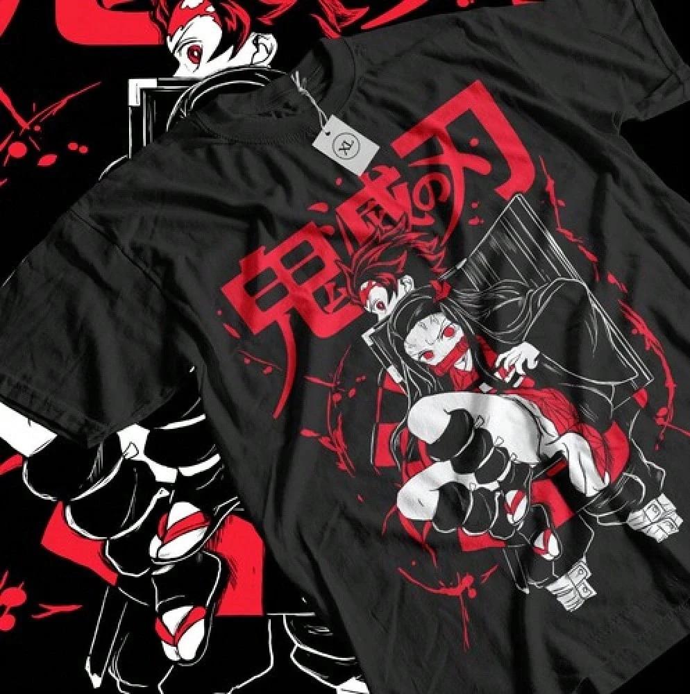 Anime Tanjiro Nezuko Cartoon T Shirt V2 S