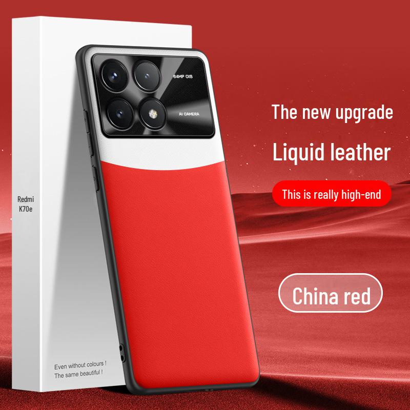 Redmi K70e Liquid Leather Case - Anti-Fall & Anti-Fouling Cover