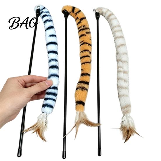 Scratch-resistant Cat Toy Funny Stick Toy, Toys for Indoor Cats, Interactive Engagement Teaser Wand, Plush Kitten Toys, Play Exercise Tail