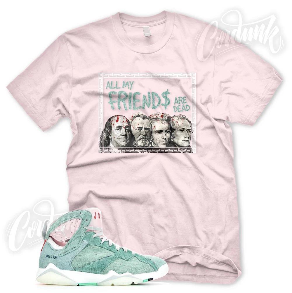 Розовая футболка DEAD PRESIDENTS для кроссовок J1 7 Hare 2.0, matching DMP Turbo Green M