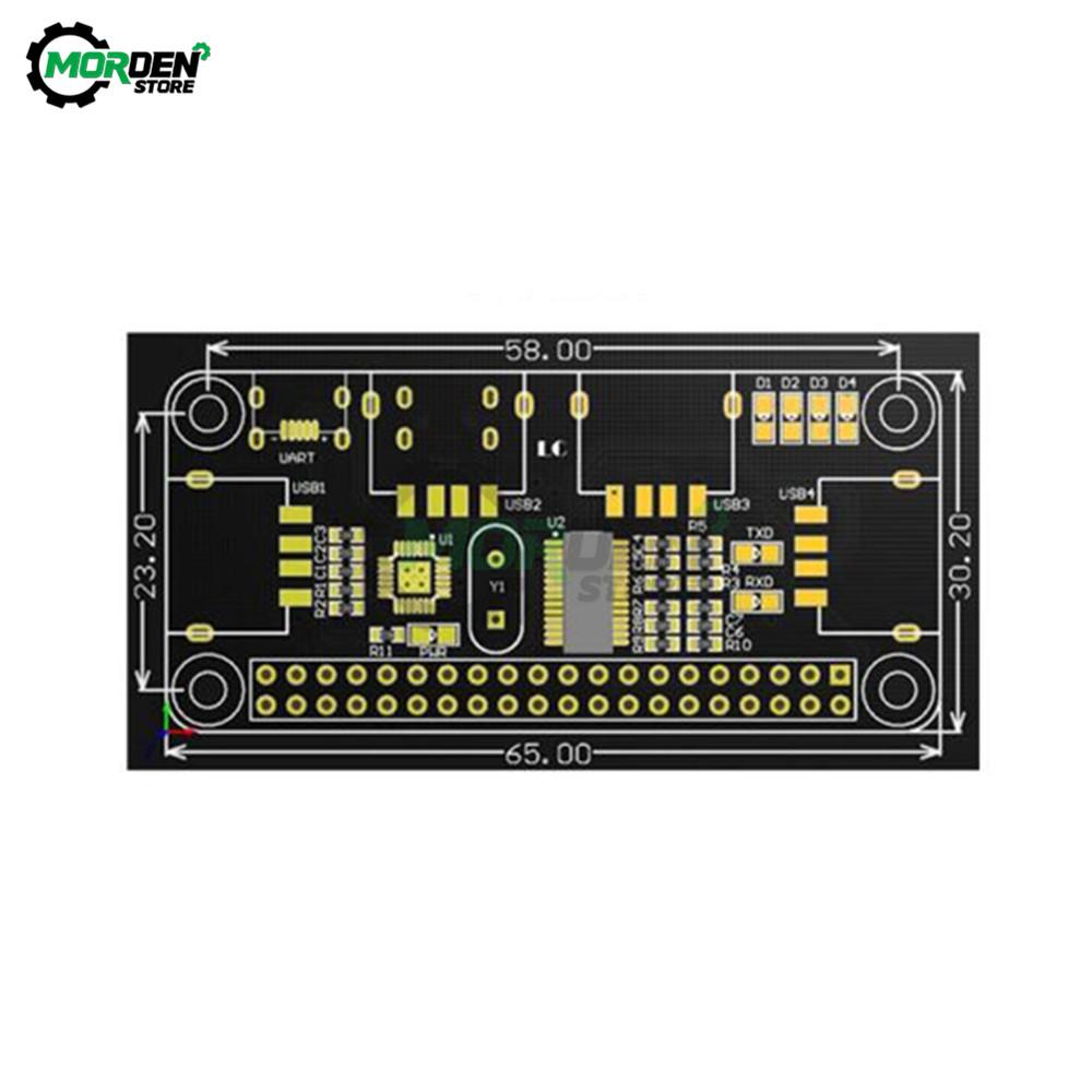 1 Ports USB HUB HAT For Raspberry Pi 1 / 1 / Zero W Extension Board USB To UART For Serial Debugging Compatible With USB1.1/1.1