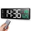 GHDVOP Digital Large Wall Alarm Large Brightness Remote USB Automatic Brightness Suitable for Living Clock, 16.2-inch Screen, Mountable, Tabletop/Wall