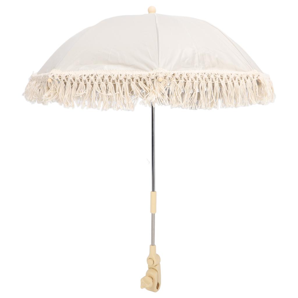 Kinderwagen Schirm Sonnenschutz UV-Schutz Winkelklemme Zum Aufklemmen Baby Sonnenschirm für Strandkorb Kinderwagen