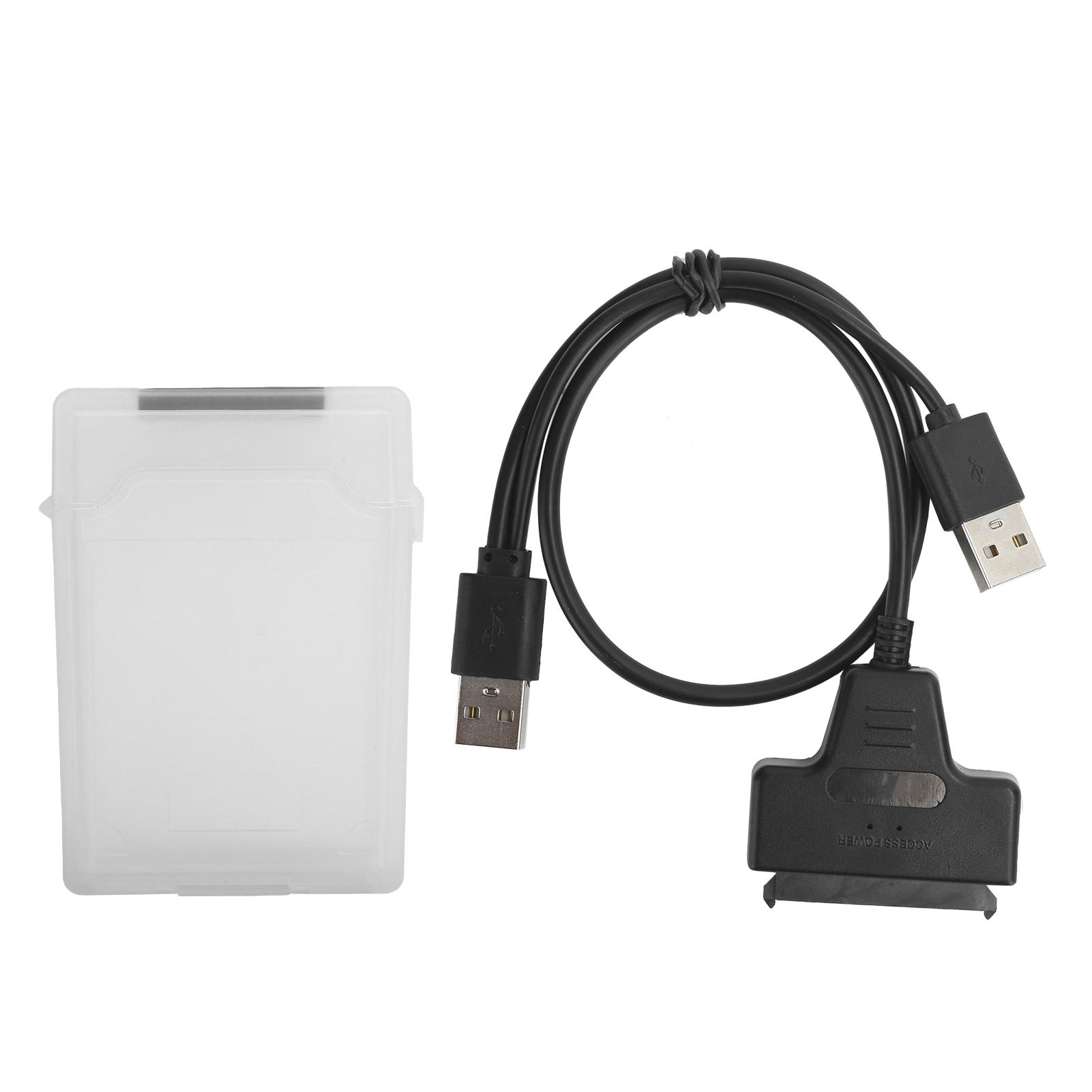 Hard Disk Adapter Cable SATA HDD SSD Dual Interface Conversion Cord with 2.5in Protect Box