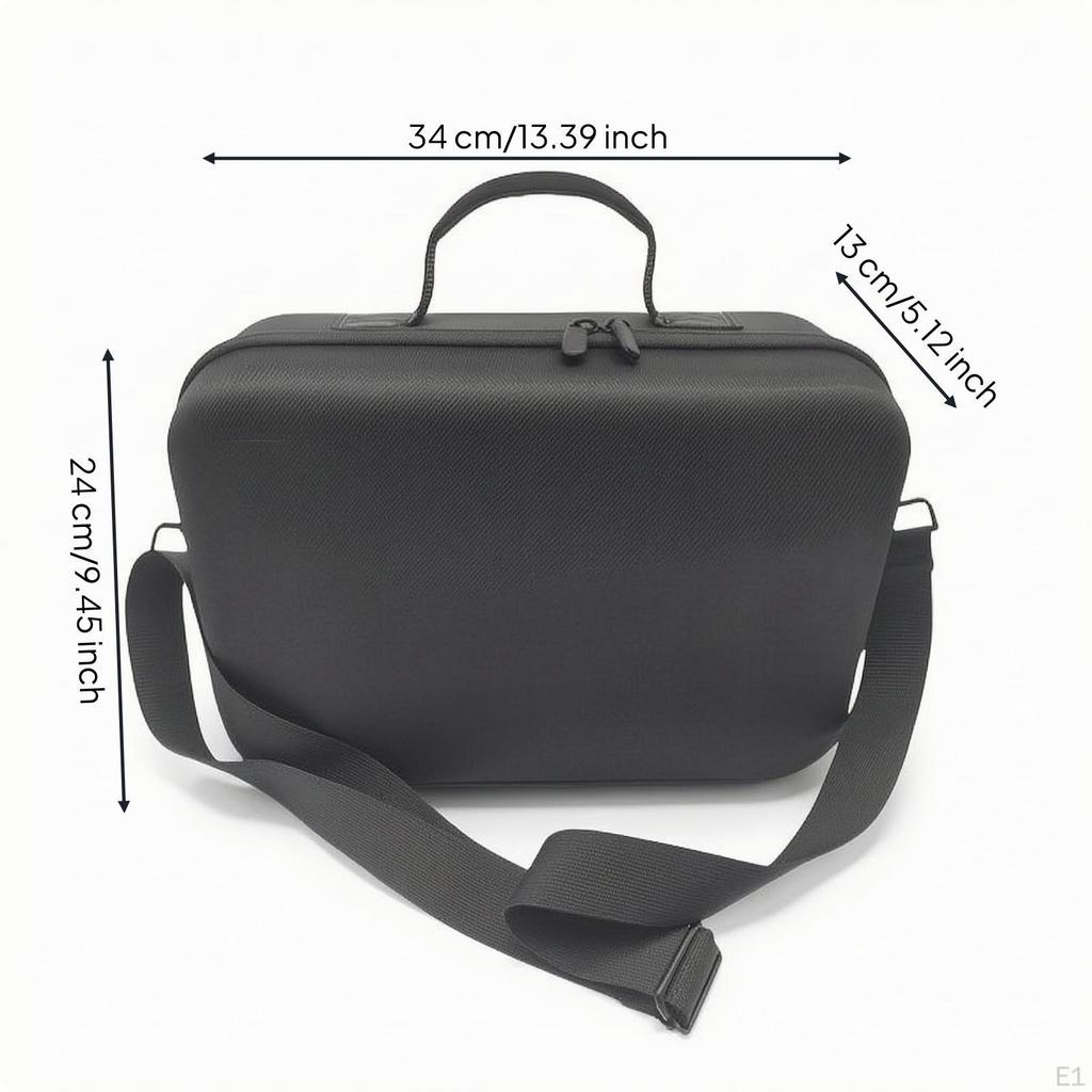 Console Case with Compartments Shockproof Hard Shoulder Strap Portable for Fans, Commuters
