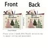 1pc Large Capacity Christmas Tree Cosmetic Bag - Durable Imitation Linen, , Scent-Free, Perfect for Travel Storage